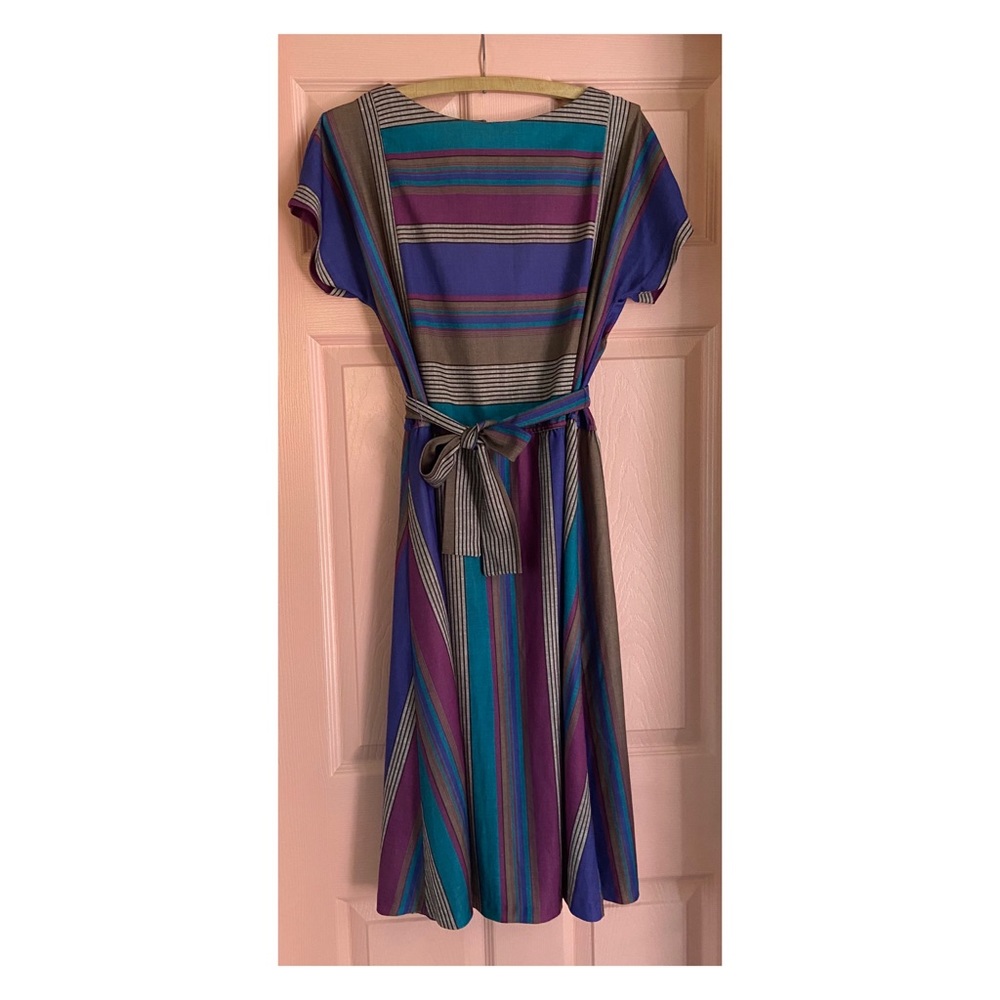 Vintage 1970’s purple, turquoise & grey dress